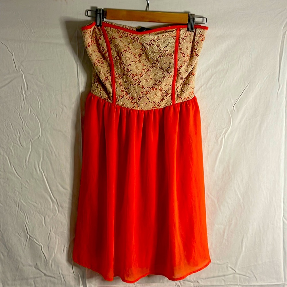 Cute orange mini dress